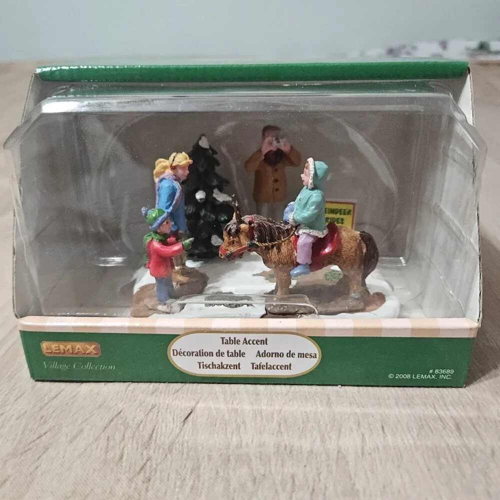 Lemax “Reindeer Rides” Table Accents Christmas Village 2008 New In Box Holiday #
